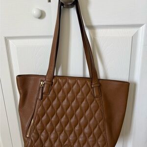 Vera Bradley Brown Quilted Tote